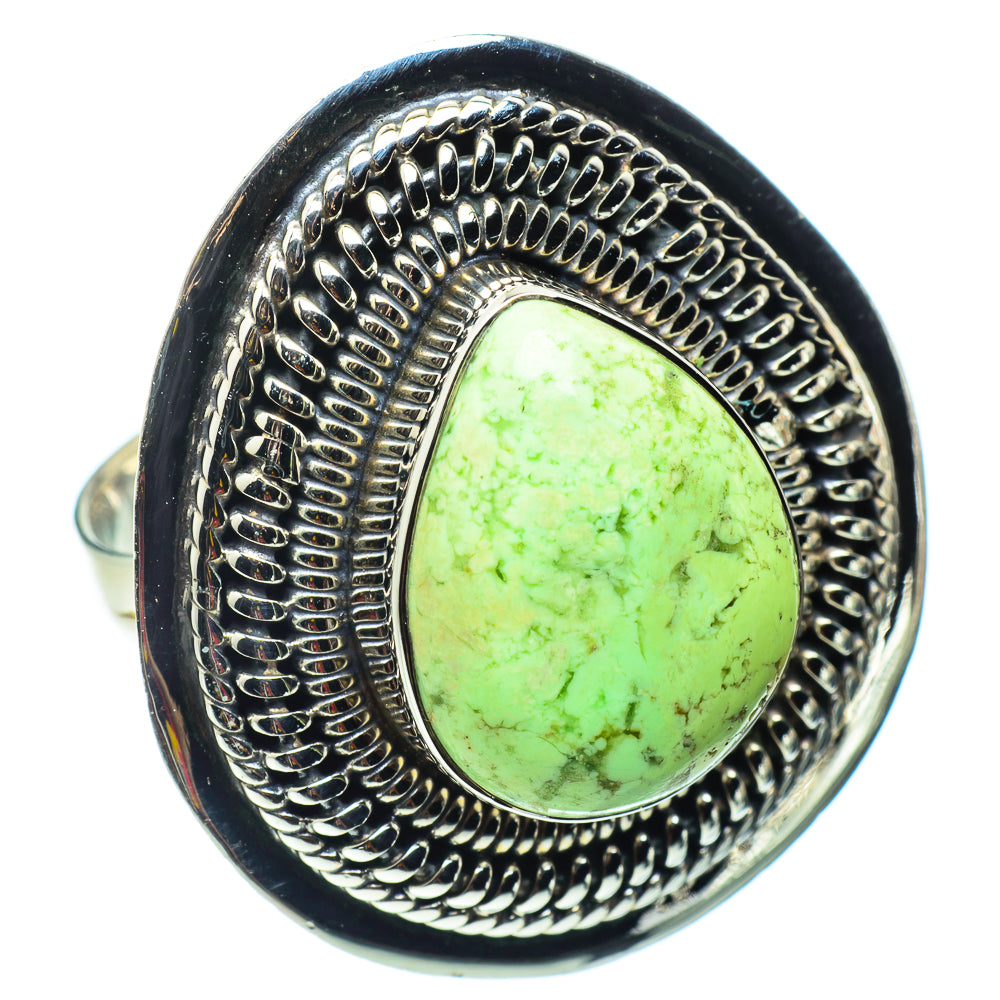 Lemon Chrysoprase Rings handcrafted by Ana Silver Co - RING43350