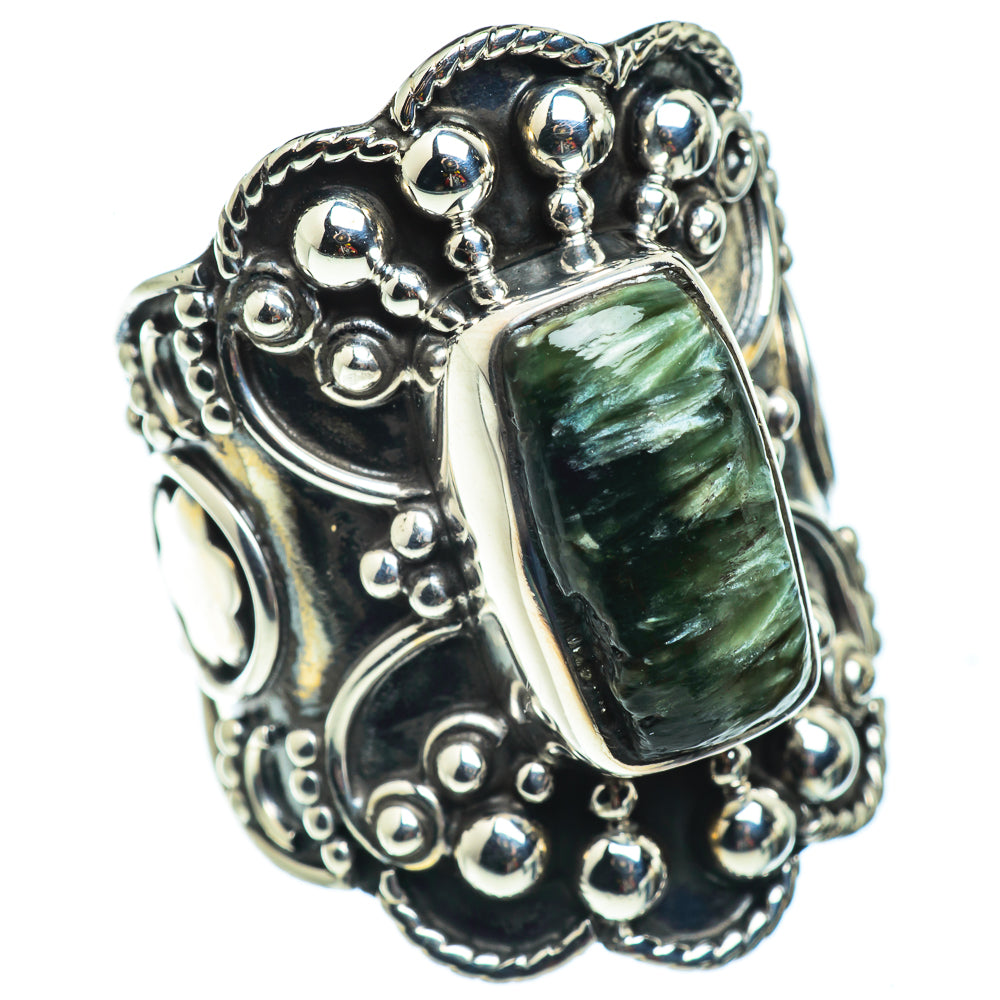 Seraphinite Rings handcrafted by Ana Silver Co - RING43424