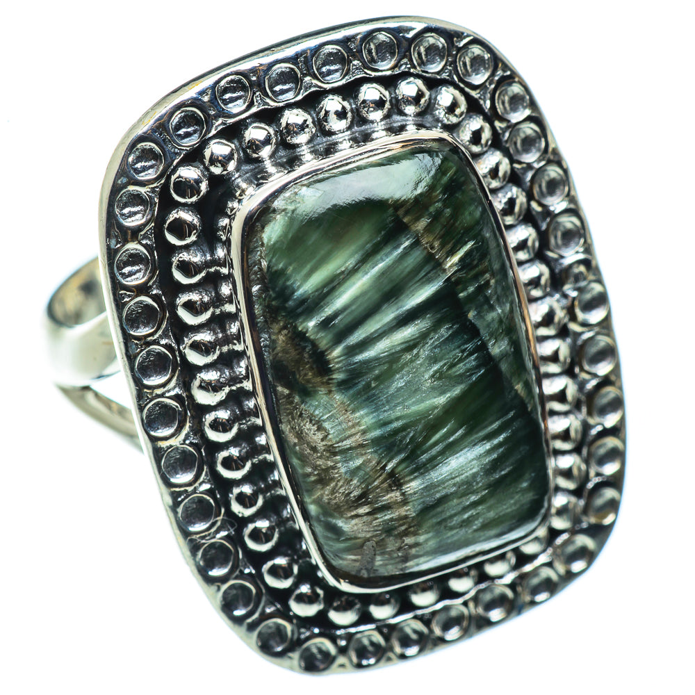 Seraphinite Rings handcrafted by Ana Silver Co - RING43492