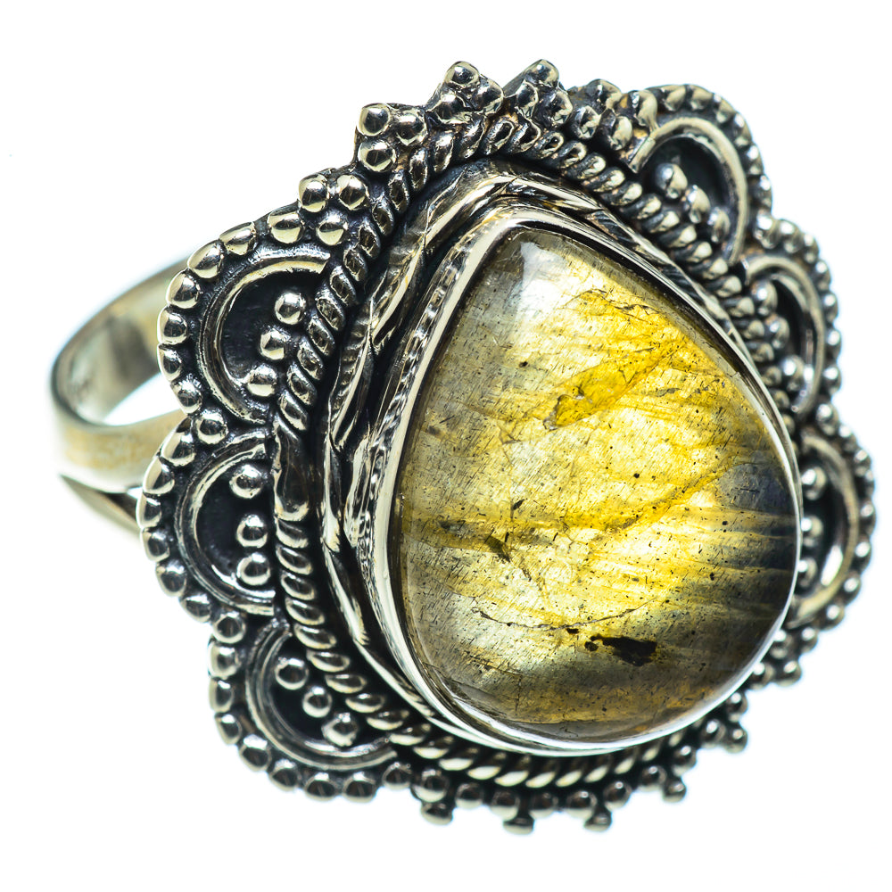 Labradorite Rings handcrafted by Ana Silver Co - RING43523