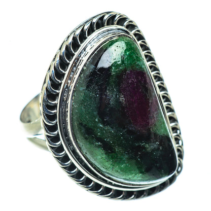 Ruby Zoisite Rings handcrafted by Ana Silver Co - RING43526