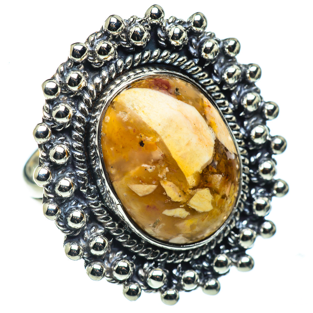 Brecciated Mookaite Rings handcrafted by Ana Silver Co - RING43557