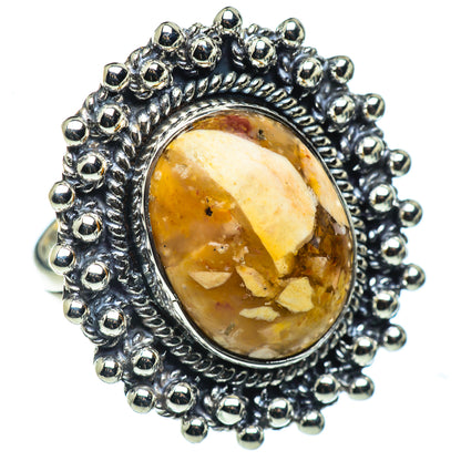 Brecciated Mookaite Rings handcrafted by Ana Silver Co - RING43557