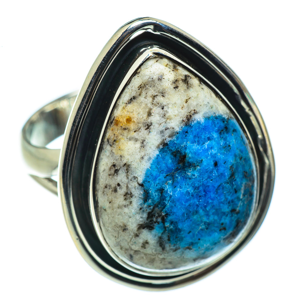 K2 Blue Azurite Rings handcrafted by Ana Silver Co - RING43670