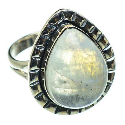 Rainbow Moonstone Rings handcrafted by Ana Silver Co - RING43682