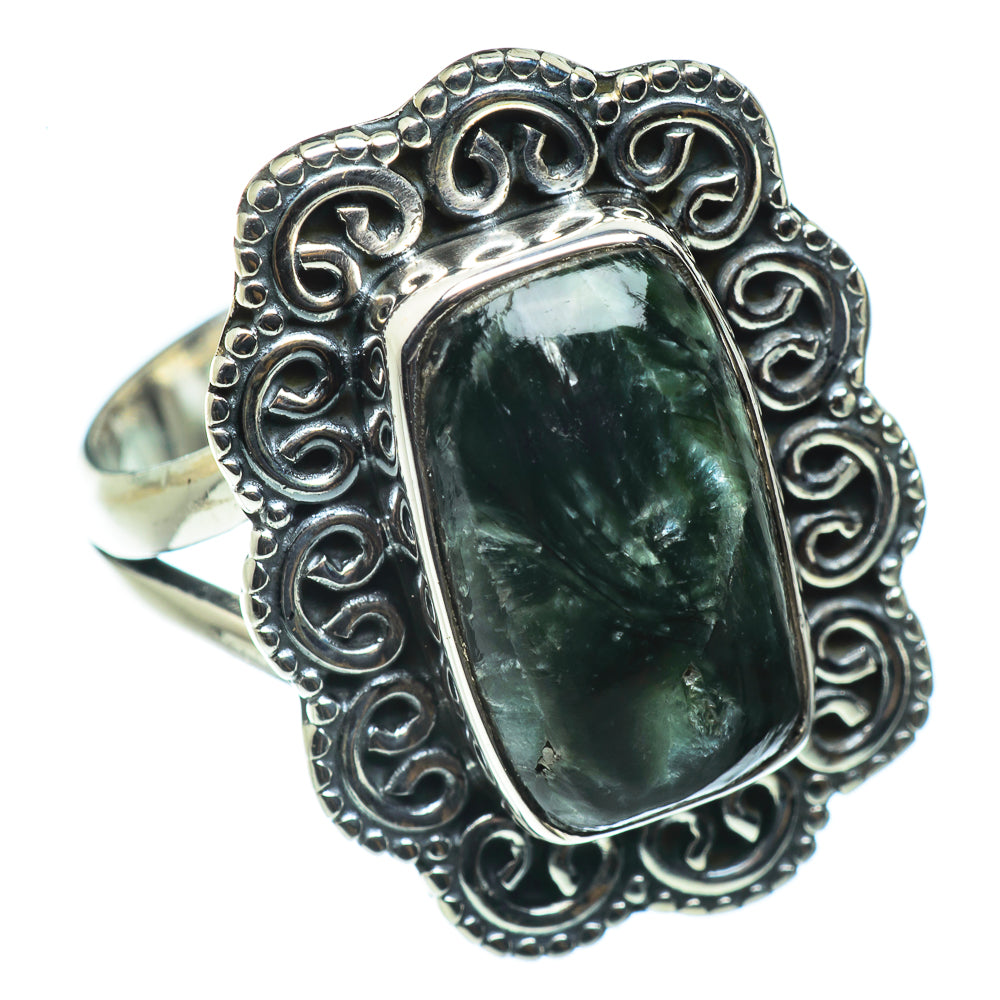 Seraphinite Rings handcrafted by Ana Silver Co - RING43689