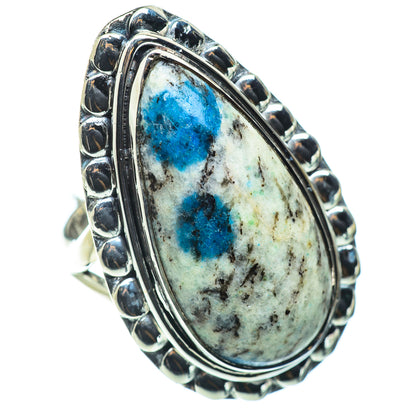 K2 Blue Azurite Rings handcrafted by Ana Silver Co - RING43762