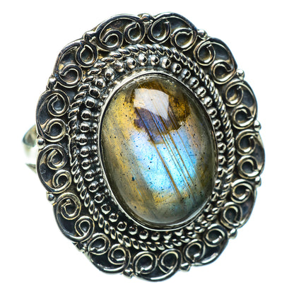 Labradorite Rings handcrafted by Ana Silver Co - RING43765