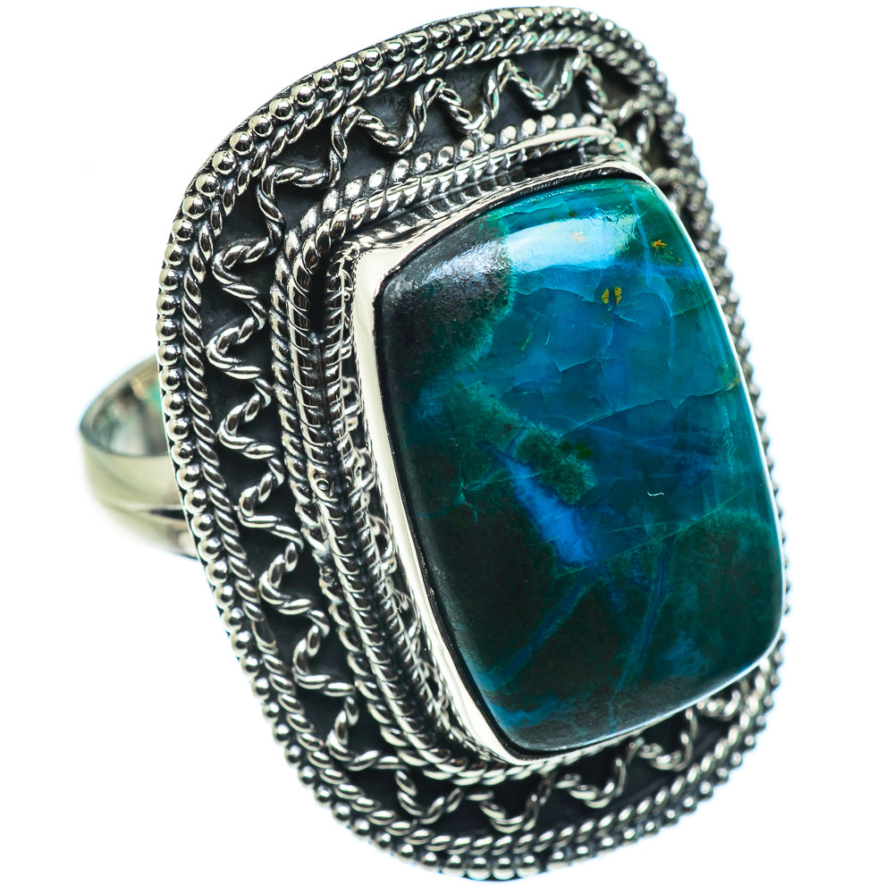 Chrysocolla Rings handcrafted by Ana Silver Co - RING43795