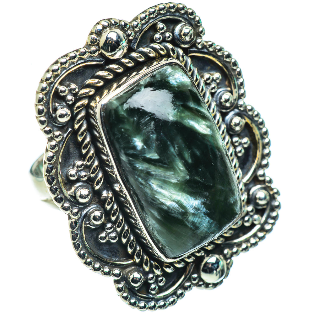Seraphinite Rings handcrafted by Ana Silver Co - RING43807