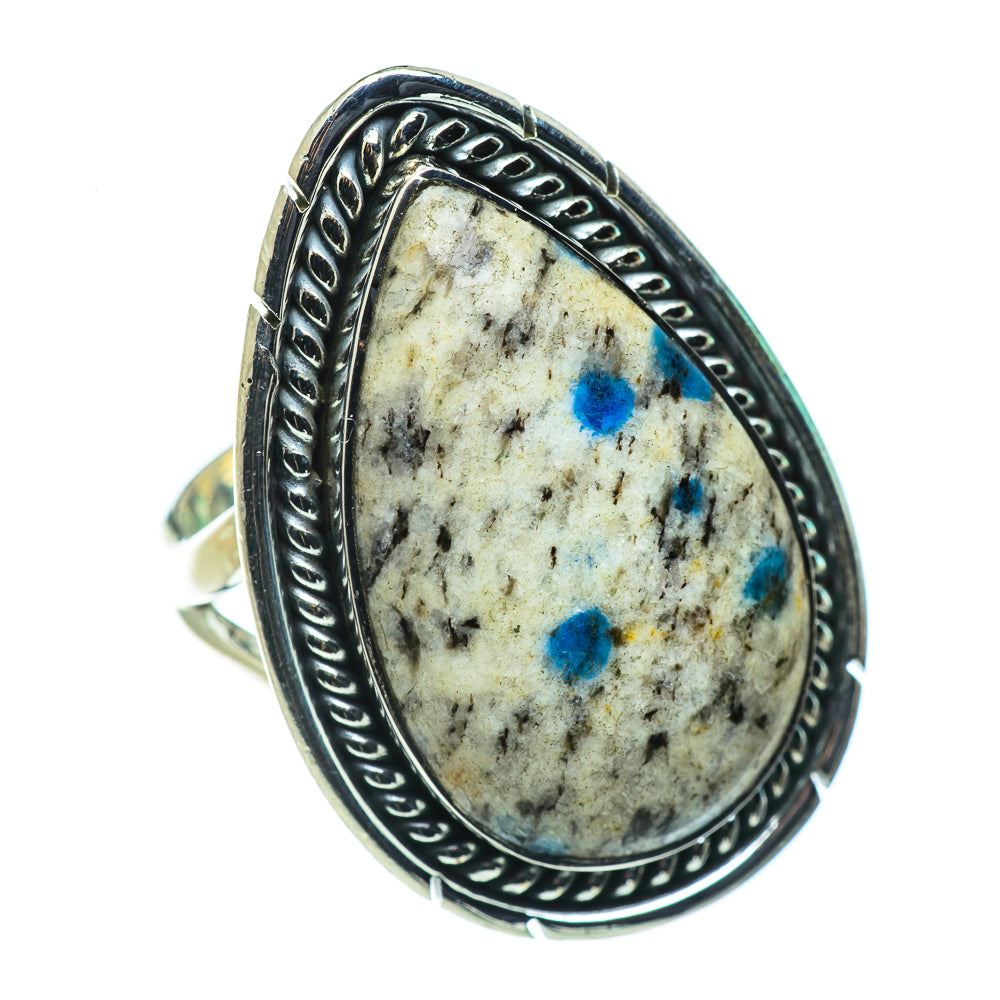 K2 Blue Azurite Rings handcrafted by Ana Silver Co - RING43856