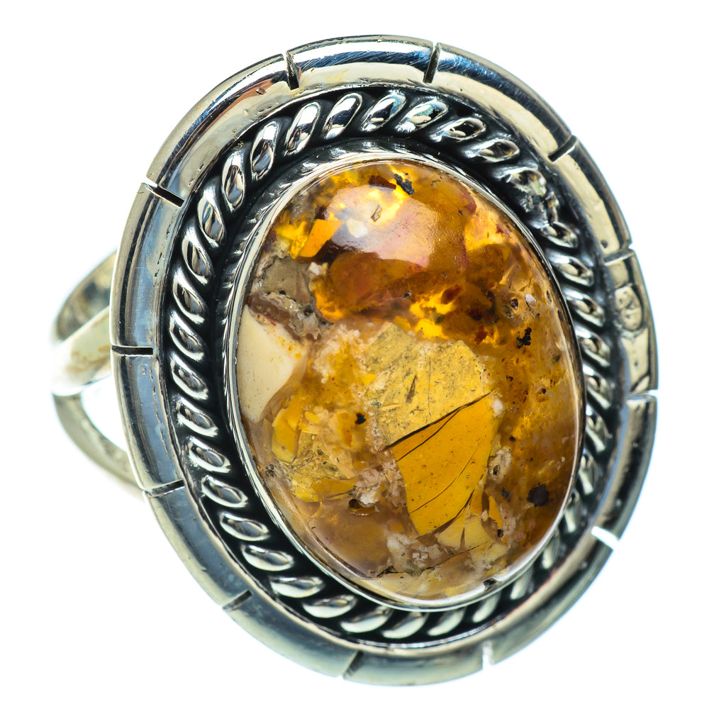 Brecciated Mookaite Rings handcrafted by Ana Silver Co - RING43900 - Photo 2