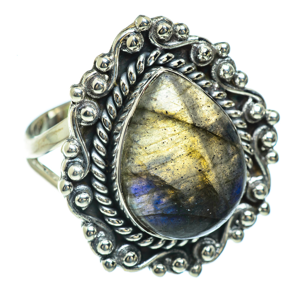 Labradorite Rings handcrafted by Ana Silver Co - RING43995