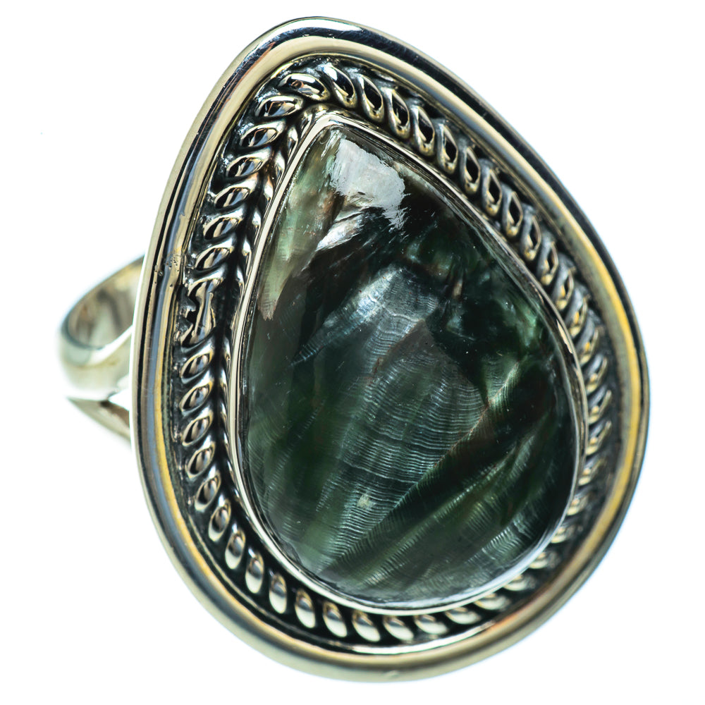 Seraphinite Rings handcrafted by Ana Silver Co - RING43996