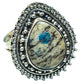 K2 Blue Azurite Rings handcrafted by Ana Silver Co - RING44031