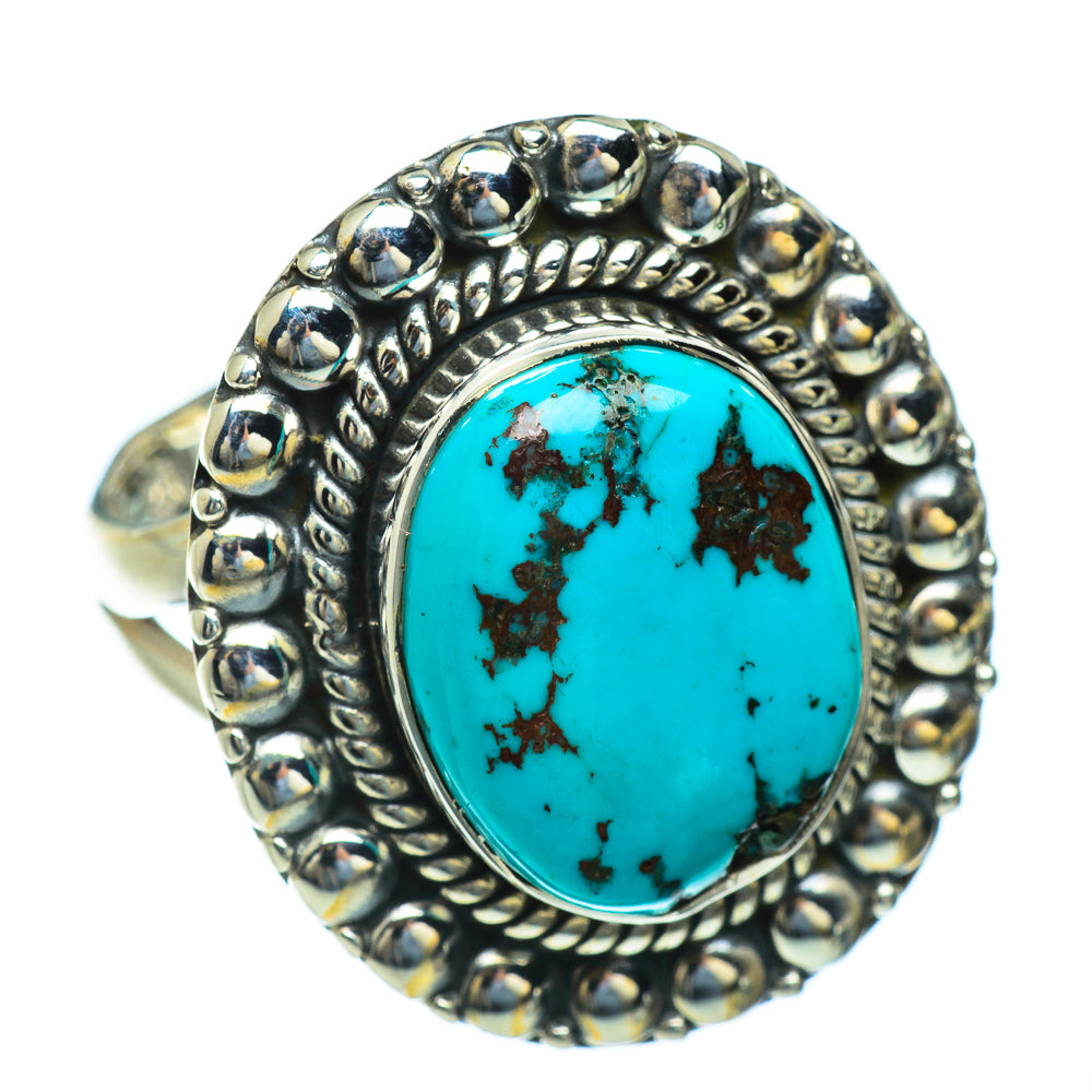 Tibetan Turquoise Rings handcrafted by Ana Silver Co - RING44036