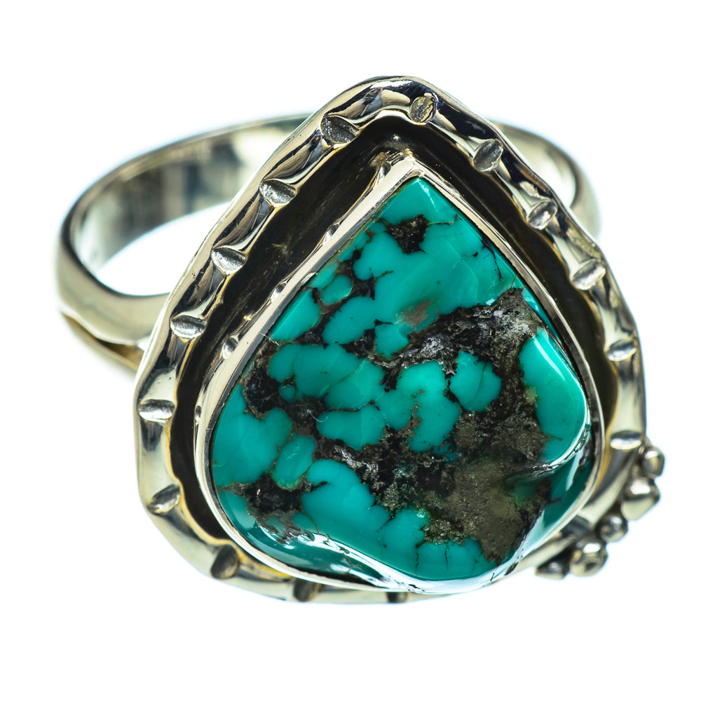 Tibetan Turquoise Rings handcrafted by Ana Silver Co - RING44063