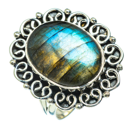 Labradorite Rings handcrafted by Ana Silver Co - RING44092