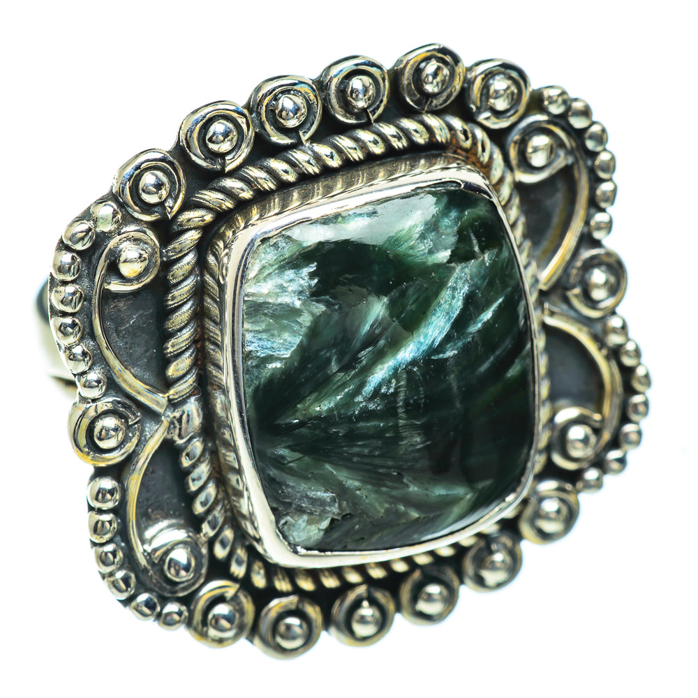 Seraphinite Rings handcrafted by Ana Silver Co - RING44184