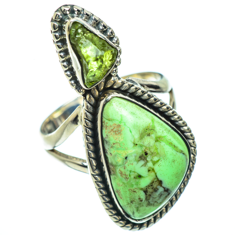 Lemon Chrysoprase Rings handcrafted by Ana Silver Co - RING44210