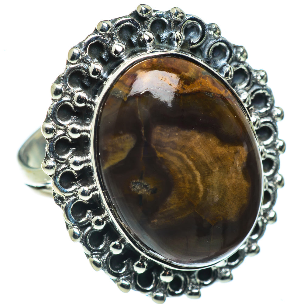 Petrified Wood Rings handcrafted by Ana Silver Co - RING44298