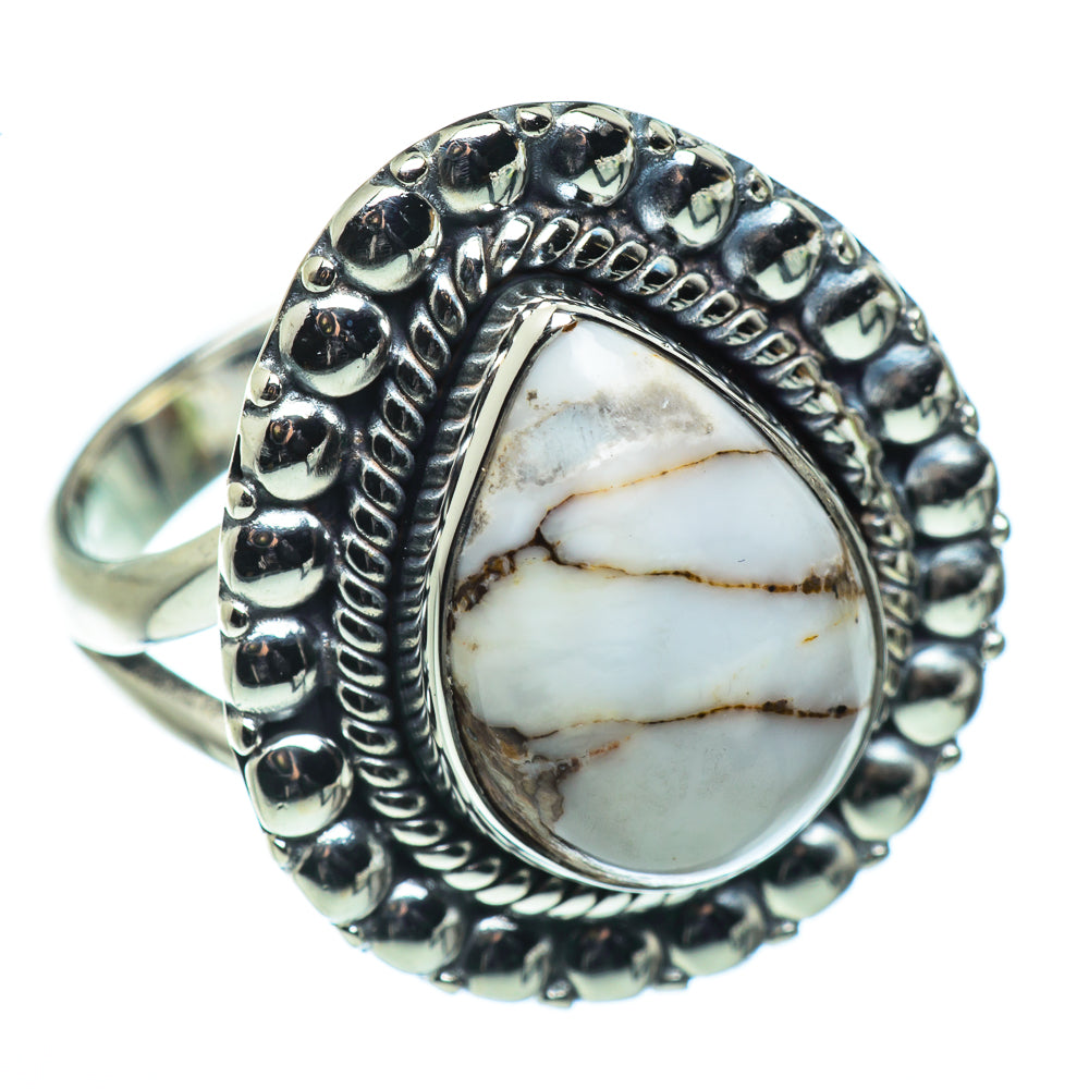 White Agate Rings handcrafted by Ana Silver Co - RING44340