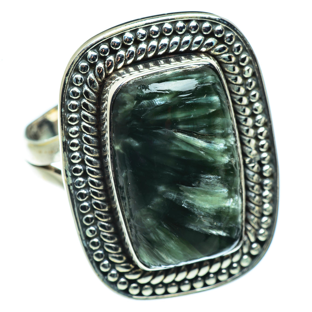 Seraphinite Rings handcrafted by Ana Silver Co - RING44356