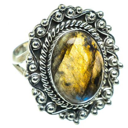 Labradorite Rings handcrafted by Ana Silver Co - RING44409