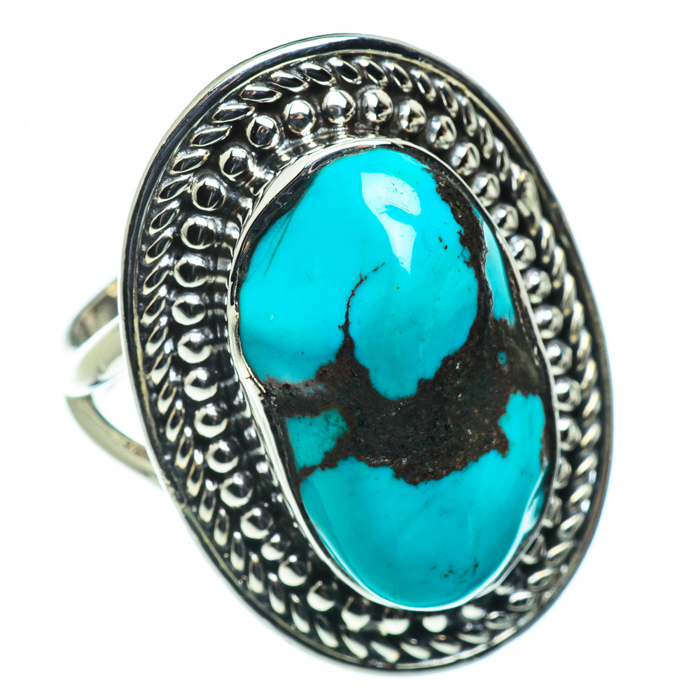 Tibetan Turquoise Rings handcrafted by Ana Silver Co - RING44475
