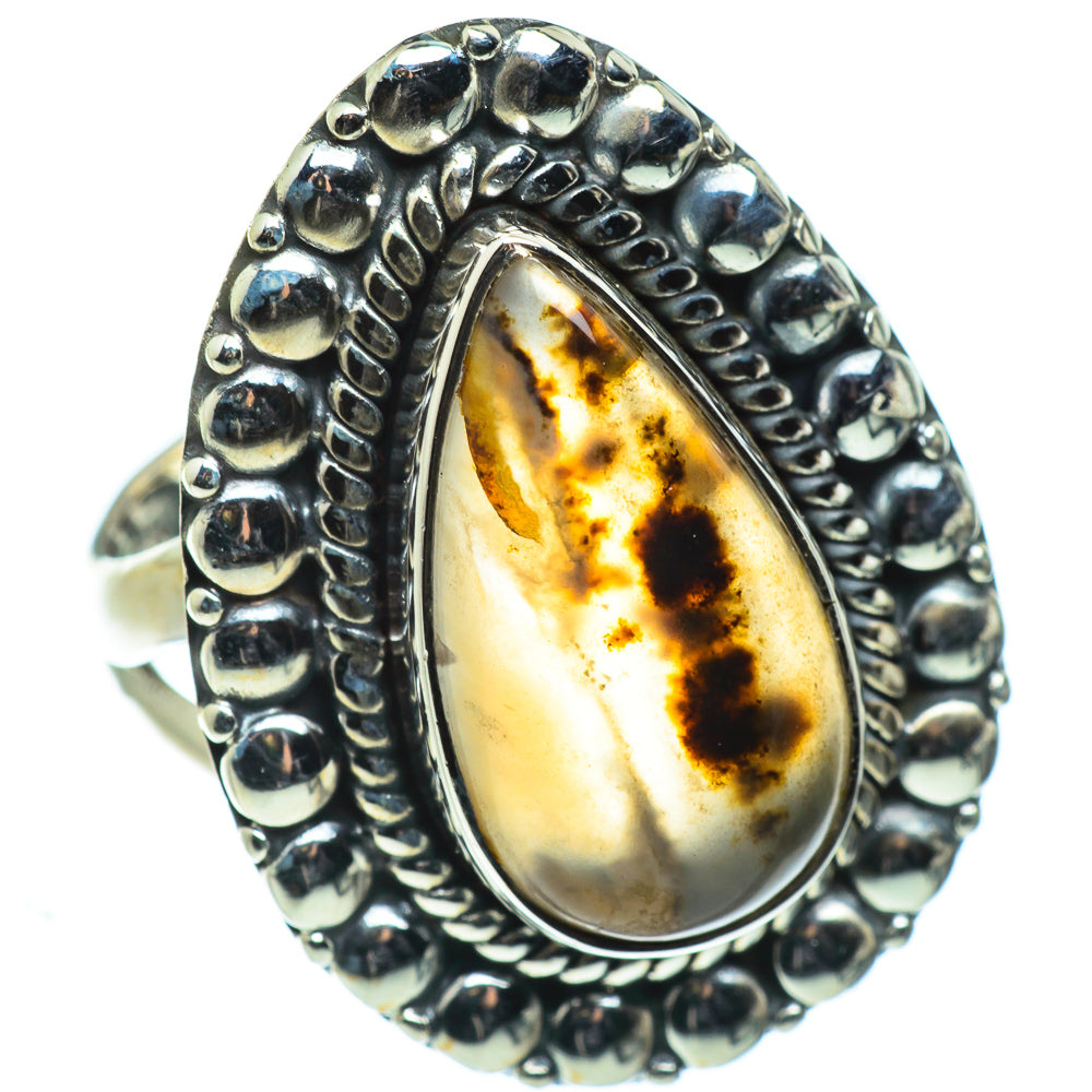 Scenic Dendritic Agate Rings handcrafted by Ana Silver Co - RING44571