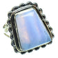 Blue Lace Agate Rings handcrafted by Ana Silver Co - RING44591