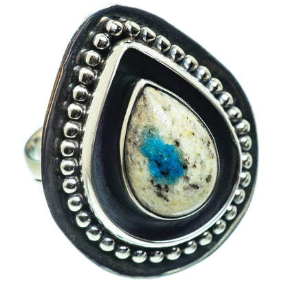 K2 Blue Azurite Rings handcrafted by Ana Silver Co - RING44593