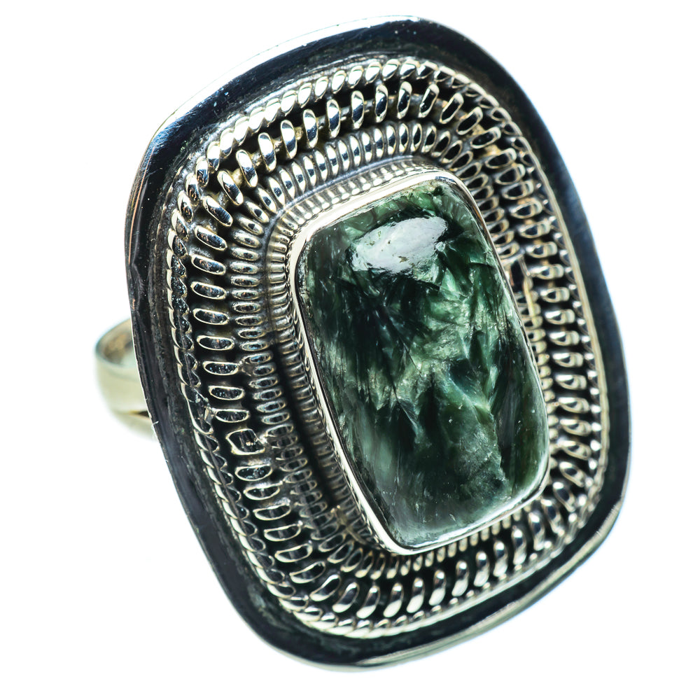 Seraphinite Rings handcrafted by Ana Silver Co - RING44609