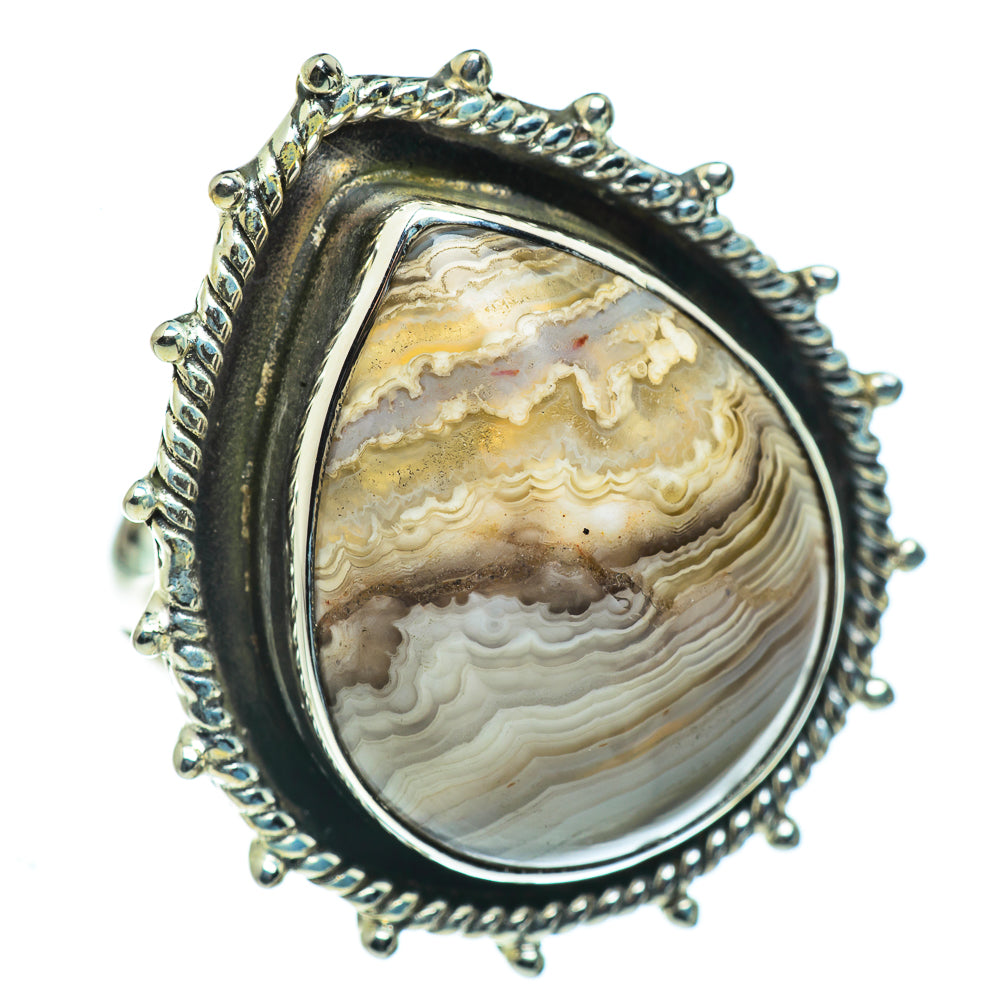 Laguna Lace Agate Rings handcrafted by Ana Silver Co - RING44635