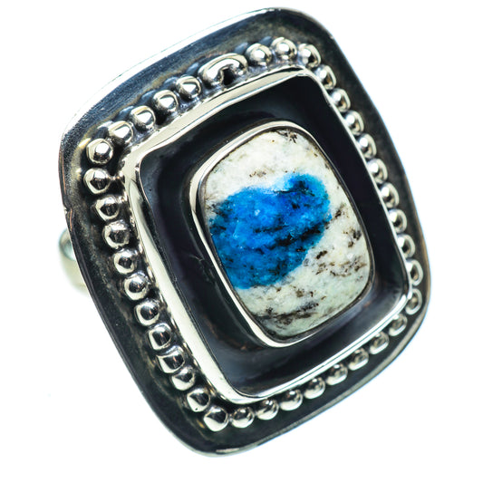 K2 Blue Azurite Rings handcrafted by Ana Silver Co - RING44667