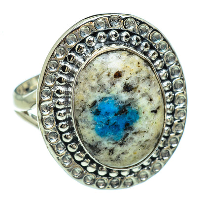 K2 Blue Azurite Rings handcrafted by Ana Silver Co - RING44771 - Photo 2