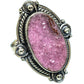Cobalto Calcite Druzy Rings handcrafted by Ana Silver Co - RING44782