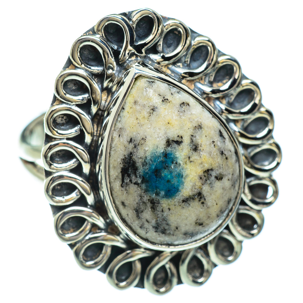 K2 Blue Azurite Rings handcrafted by Ana Silver Co - RING44793