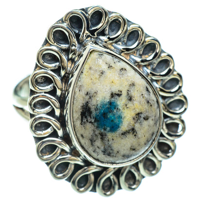K2 Blue Azurite Rings handcrafted by Ana Silver Co - RING44793