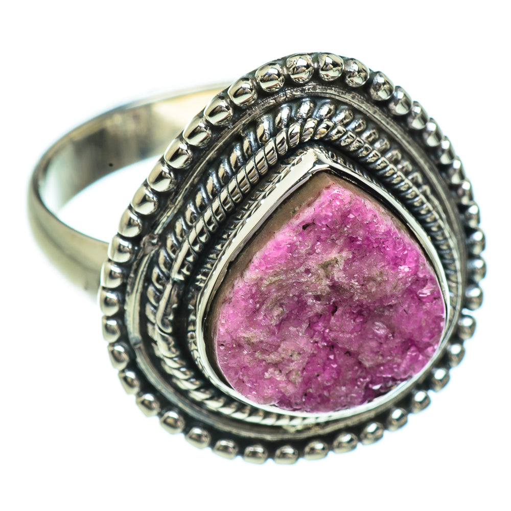 Cobalto Calcite Druzy Rings handcrafted by Ana Silver Co - RING44834