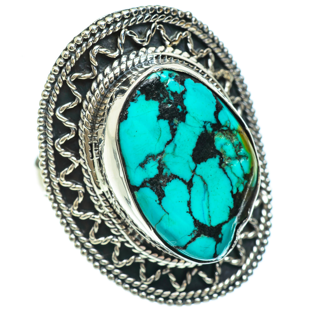 Tibetan Turquoise Rings handcrafted by Ana Silver Co - RING44961