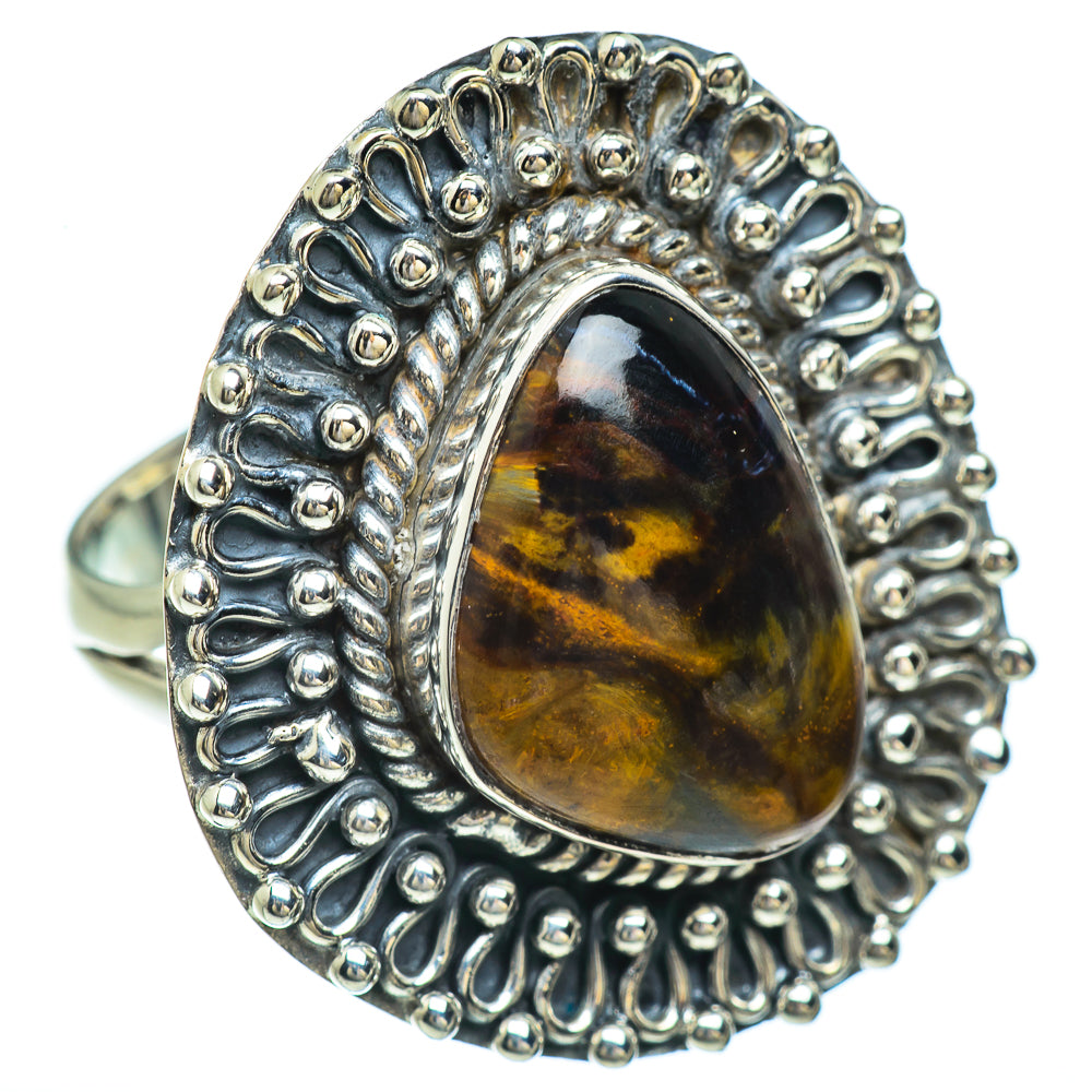 Golden Pietersite Rings handcrafted by Ana Silver Co - RING44969 - Photo 2