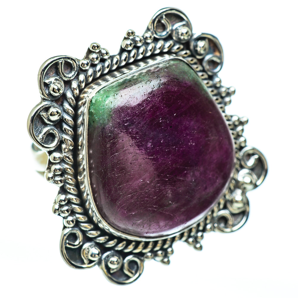 Ruby Zoisite Rings handcrafted by Ana Silver Co - RING45080