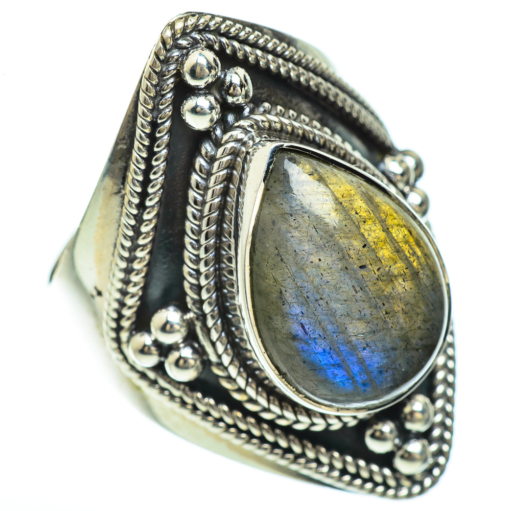 Labradorite Rings handcrafted by Ana Silver Co - RING45200