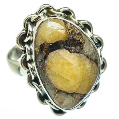 Copper Yellow Agate Rings handcrafted by Ana Silver Co - RING45210