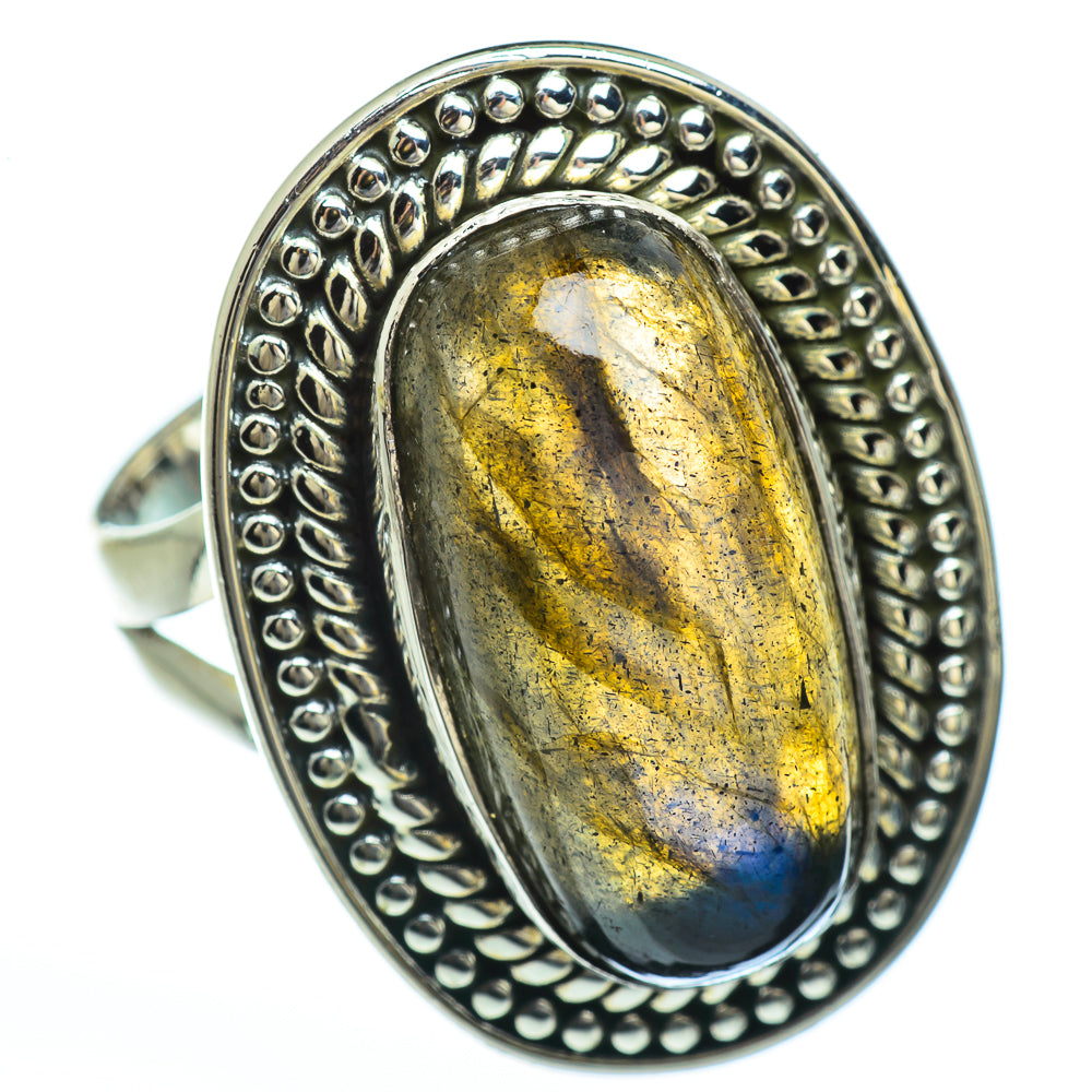Labradorite Rings handcrafted by Ana Silver Co - RING45246