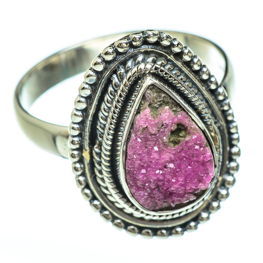 Cobalto Calcite Druzy Rings handcrafted by Ana Silver Co - RING45257