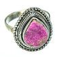 Cobalto Calcite Druzy Rings handcrafted by Ana Silver Co - RING45287