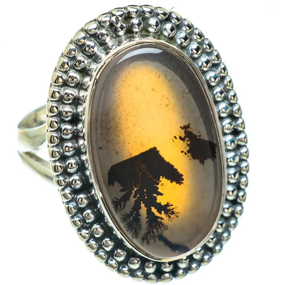 Scenic Dendritic Agate Rings handcrafted by Ana Silver Co - RING45294