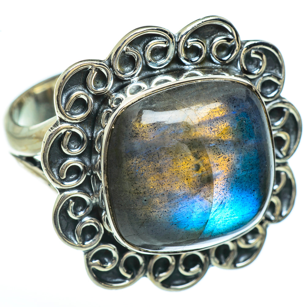 Labradorite Rings handcrafted by Ana Silver Co - RING45304